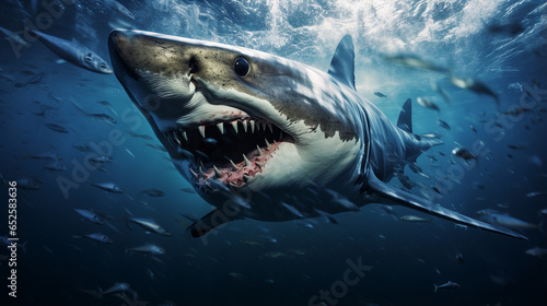  photo illustration of a shark opening its mouth © carlesroom