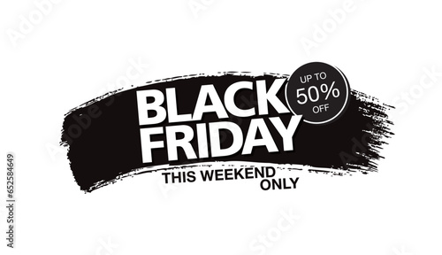 black friday sale banner layout design, vector illustration