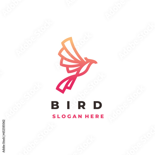 modern bird logo vector