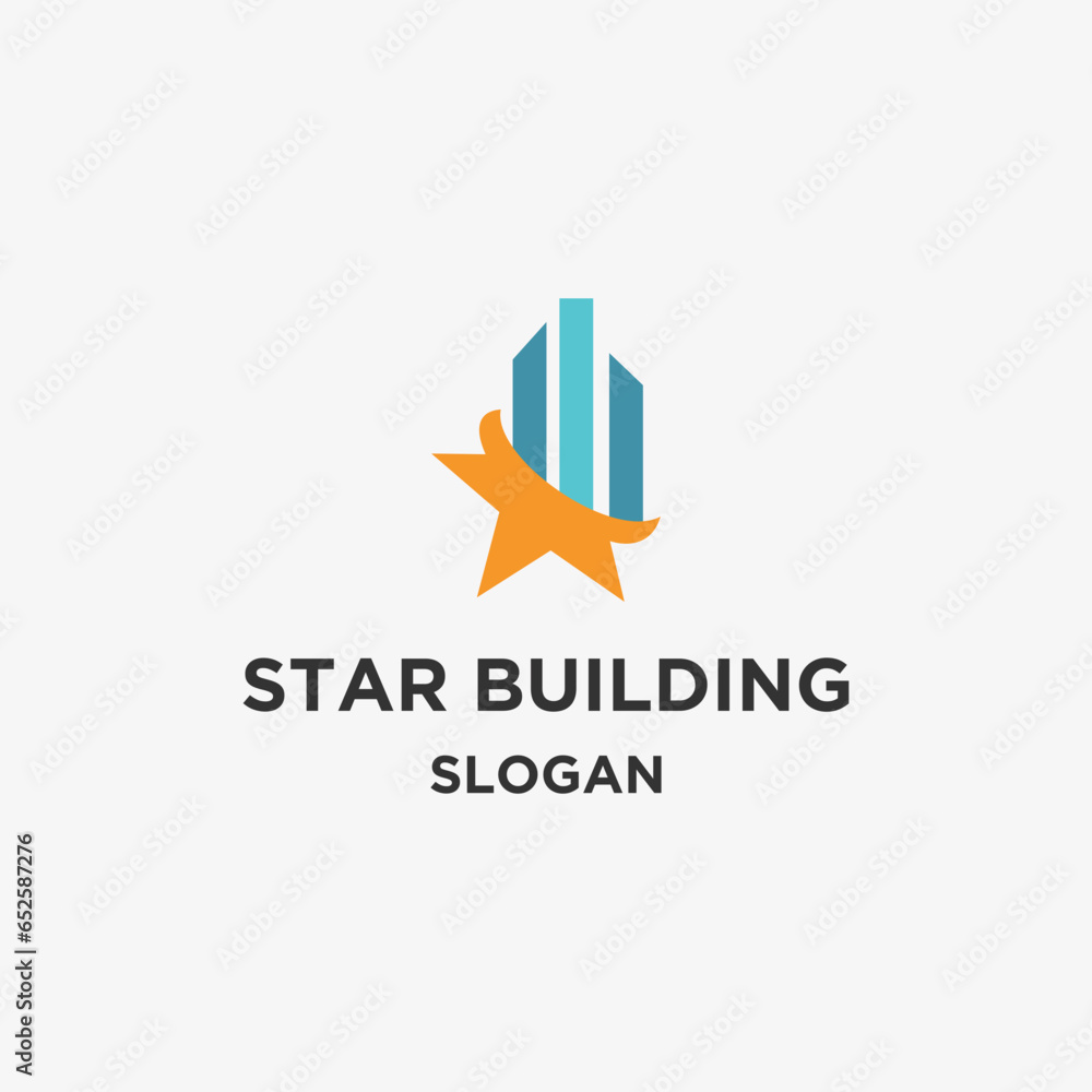 Star building logo template vector illustration design Star building logo template vector illustration design