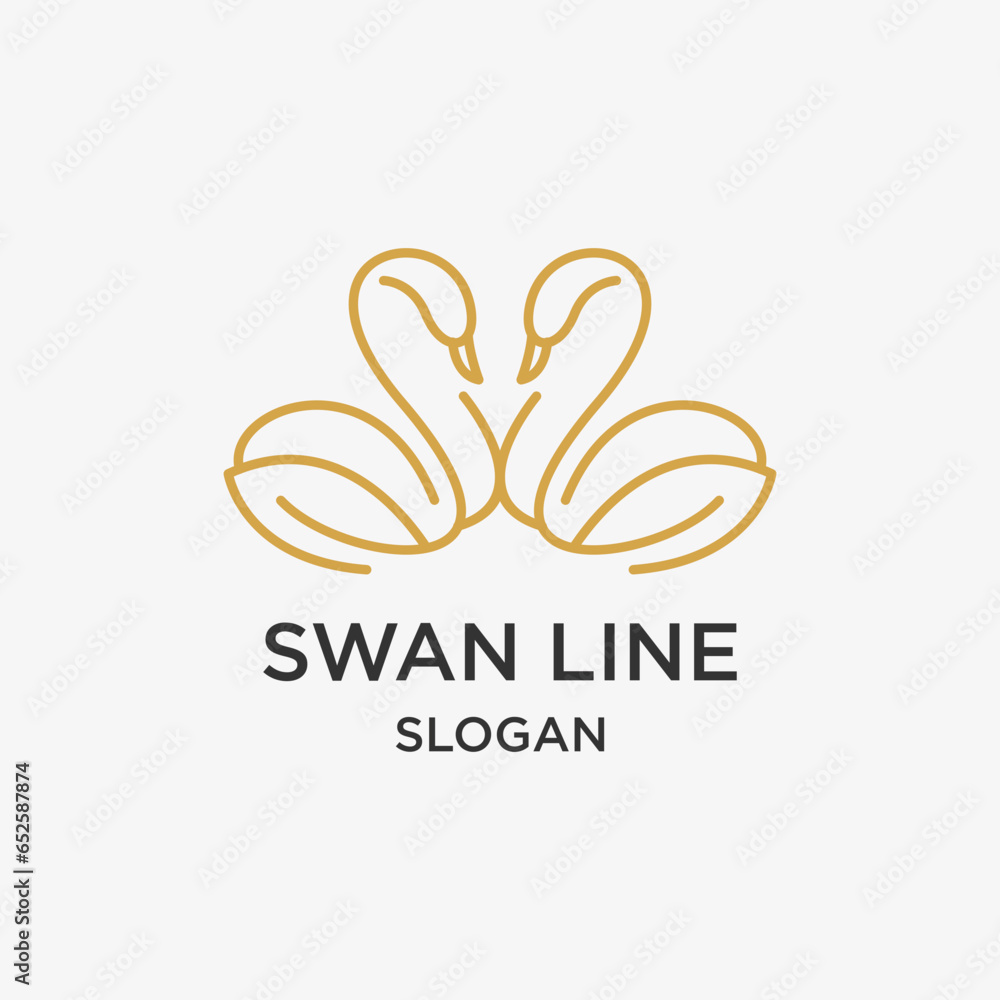 Swan logo template vector illustration design