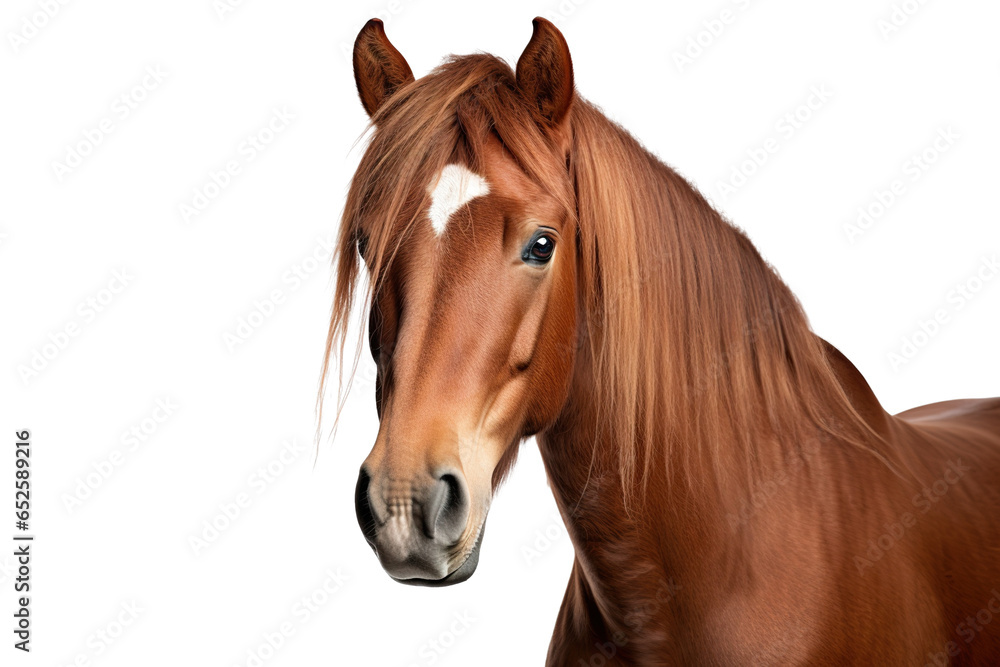 a beautiful horse portrait on a white background studio shot isolated PNG a beautiful horse portrait on a white background studio shot isolated PNG