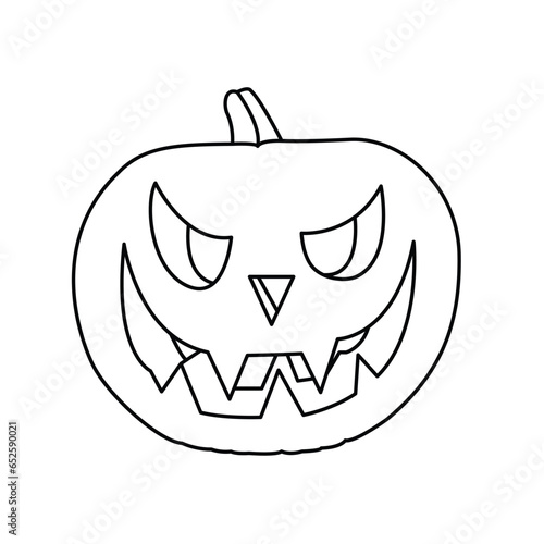 Halloween pumpkin out line art