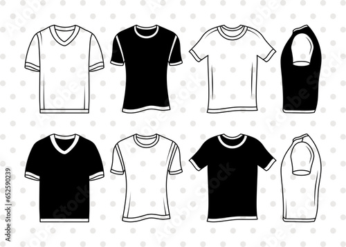 Short Sleeve Tshirt Silhouette, Plain Tshirt Svg, Tshirt Icon Svg, Man Dress Svg, Men Wear Svg, Men Clothe Svg, Tshirt Bundle