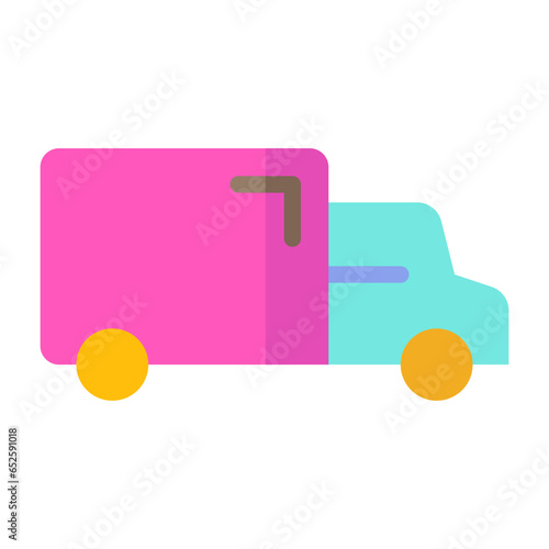 delivery pick up e commerce flat icon logo

