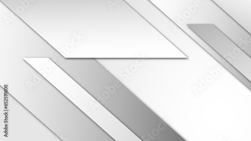 Geometric technology abstract background with white and gray diagonal lines