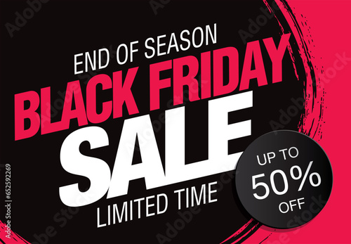 Black friday sale banner design vector illustration