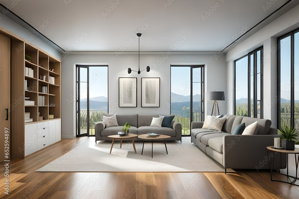 modern living room generated by AI modern living room generated by AI