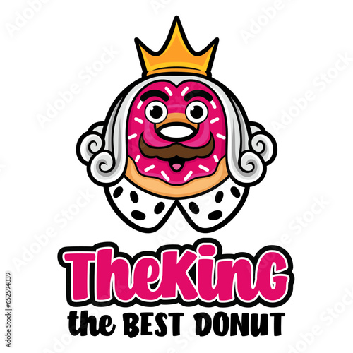 The King Donut Logo Mascot Template