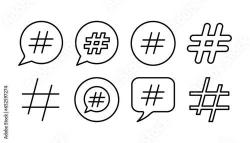 Hashtag icon vector. hashtag simbols