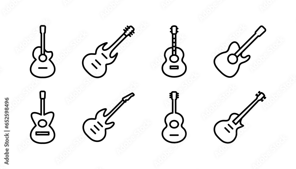 Guitar icon vector. musical instrument sign Guitar icon vector. musical instrument sign