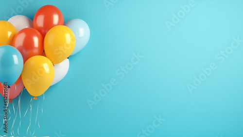 Vivid Balloons and Room for Text Against