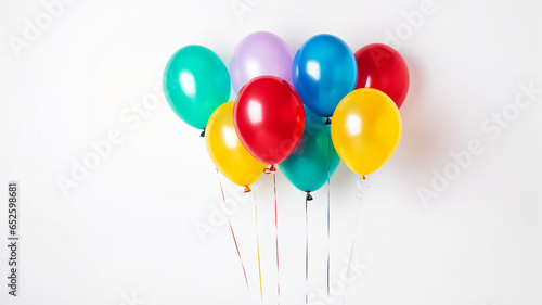 Balloon Decorations on a White Background for Children Party