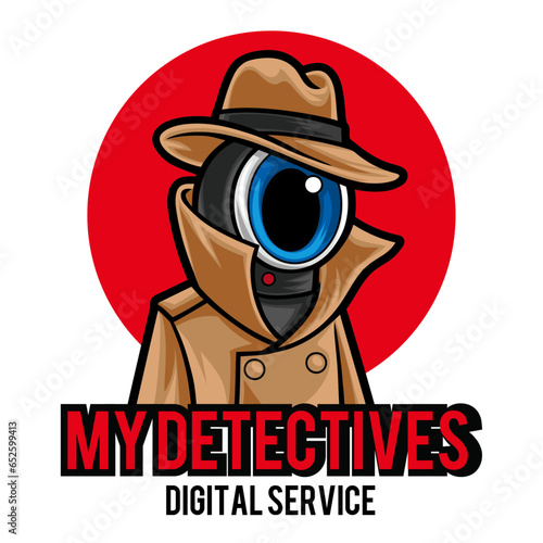 CCTV Security Mascot Logo Mascot Template