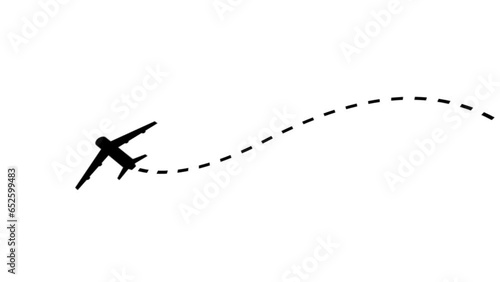travel flying route destination, Travel on airplane map simple animation background. k1_1419