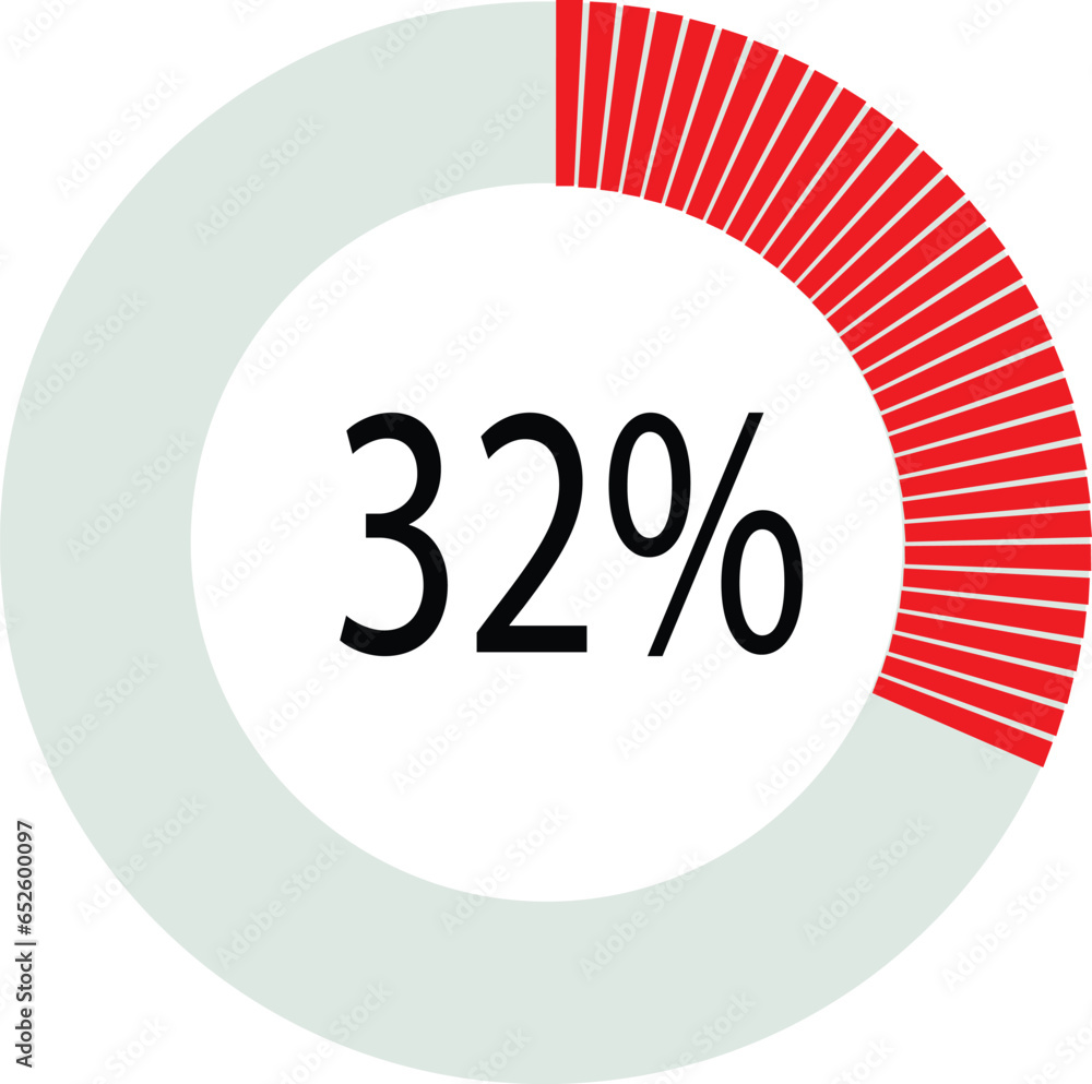 32% Loading. Circle percentage diagrams 32% ready to use for web design ...