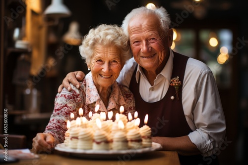 Elderly couple  Generative AI.