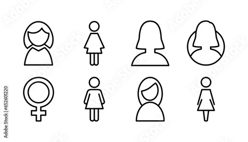 Female icon vector. toilet icon. restroom sign. gender