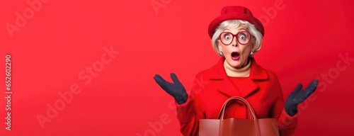 elderly woman shocking sale black friday, cyber monday,