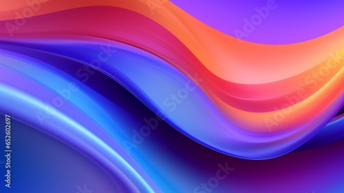 Vibrant liquid waves in retro style banner. Glowing vector background with abstract gradient shapes 