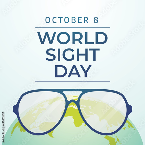 Flyers promoting World Sight Day or other events can utilize World Sight Day-related vector graphics. design of a flyer, a celebration.
