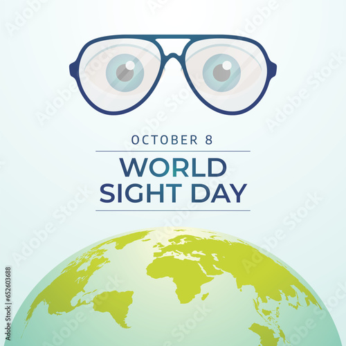 Flyers promoting World Sight Day or other events can utilize World Sight Day-related vector graphics. design of a flyer, a celebration.