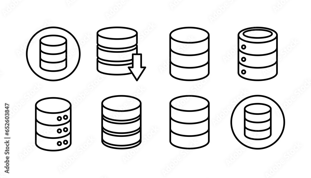 Database icon vector. server icon. storage Database icon vector. server icon. storage