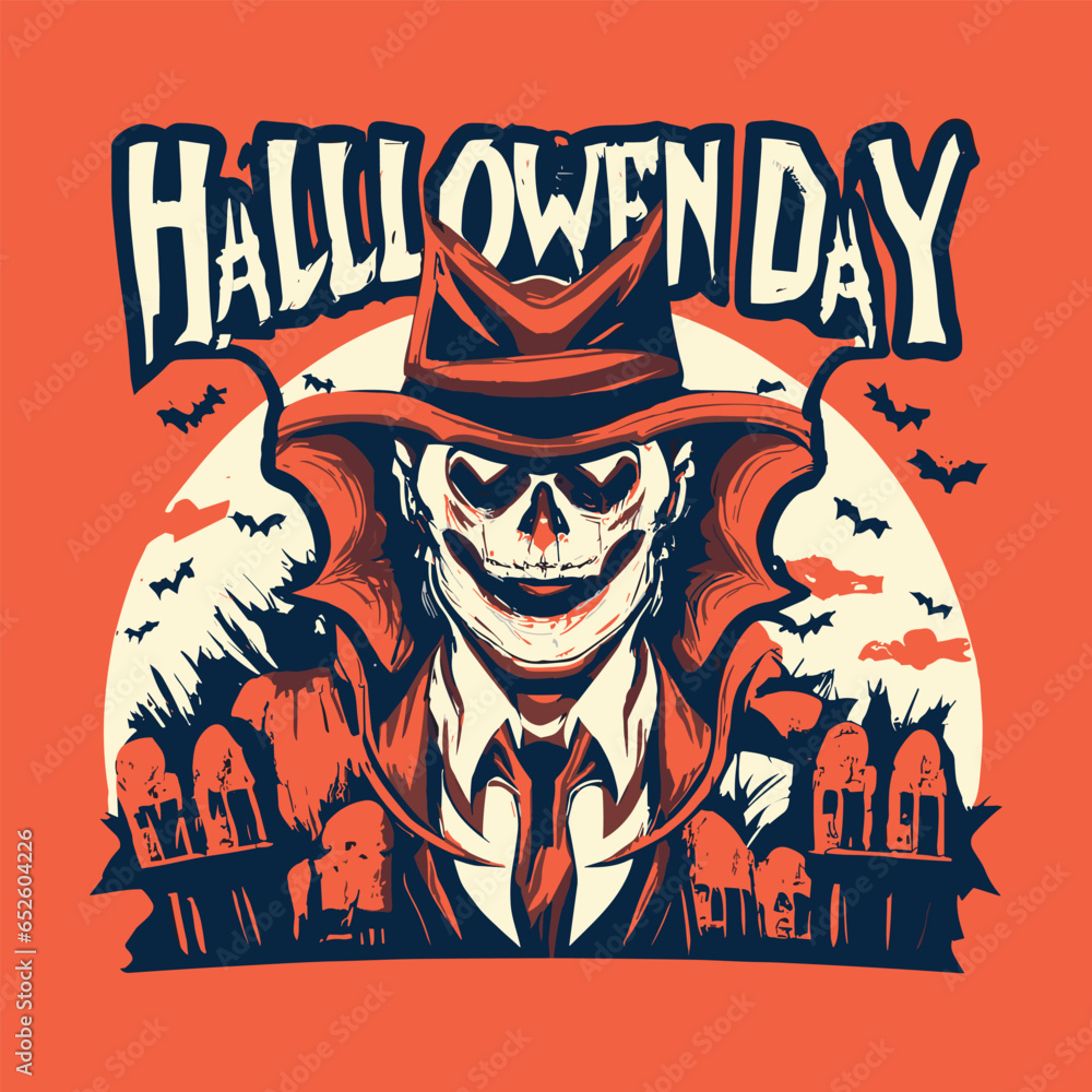 Halloween Day typography t-shirt design vector Halloween Day typography t-shirt design vector