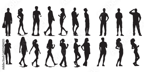 Silhouette of a different of people vector illustration