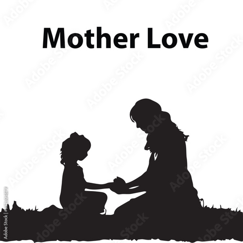 A responsible mother plays with her daughter and teaches her manners