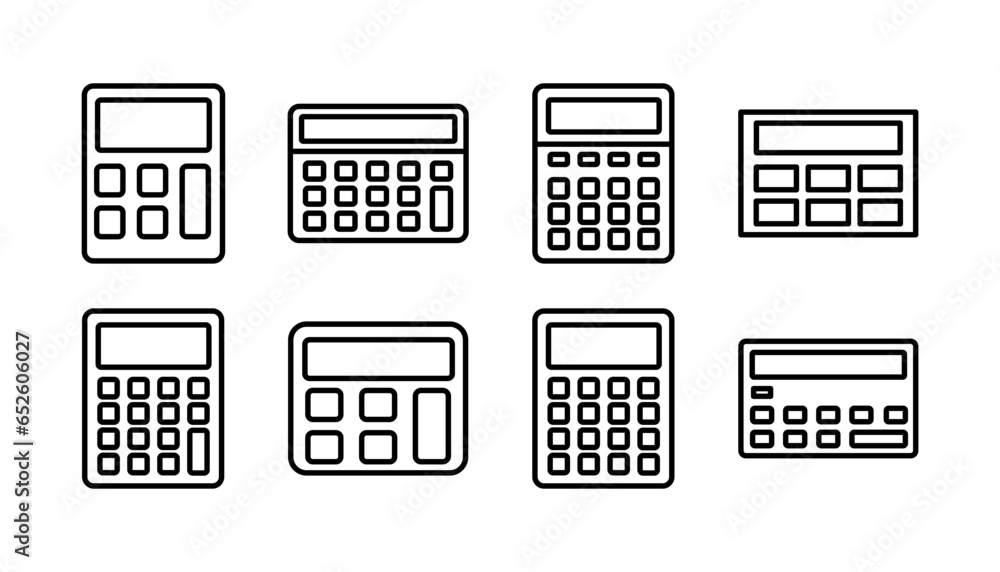 Calculator icon vector. math icon. finances sign Calculator icon vector. math icon. finances sign