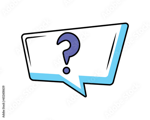 speech bubble with interrogation sign comment