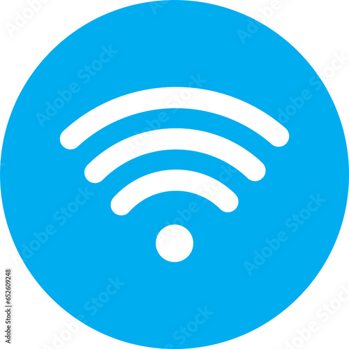 Wireless wifi or sign for remote internet access icon on white background, Flat style for graphic and web design