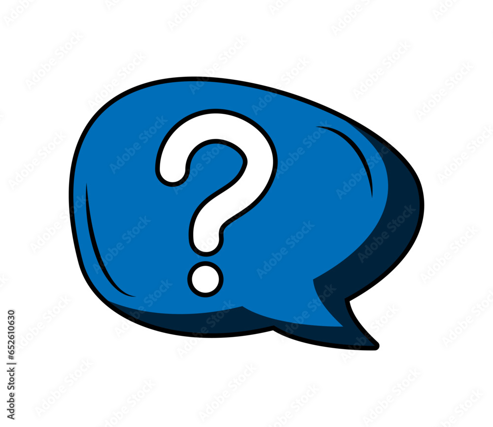 speech bubble with interrogation sign marketing speech bubble with interrogation sign marketing