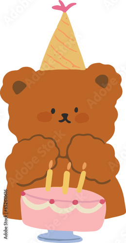 Cute Korean Bear Illustration
