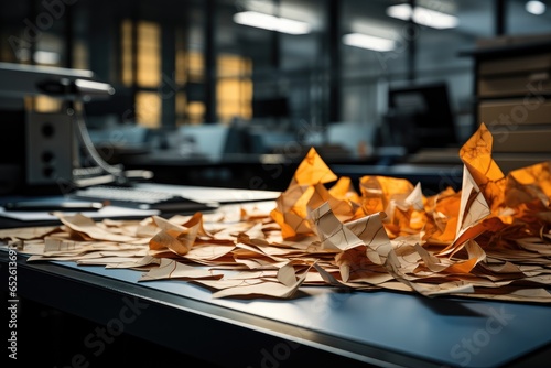 Abandoned Ideas: Unfolding the Story of Crumpled Paper in an Empty Office