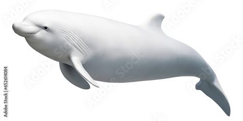 Print op canvas Beluga whale on transparent background