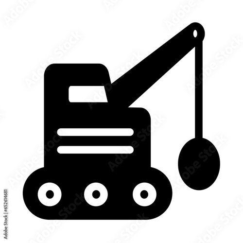 Construction crane demolish 