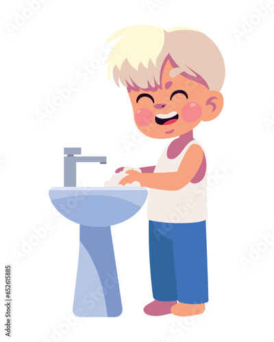 kid washing hands cute