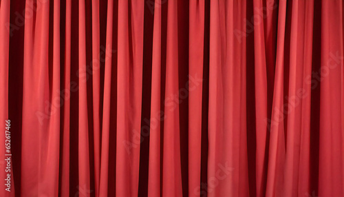 高級感のある赤いドレープカーテン。授賞式のステージカーテン。赤いカーテン。Luxurious red drape curtains. Award ceremony stage curtain. red curtains.