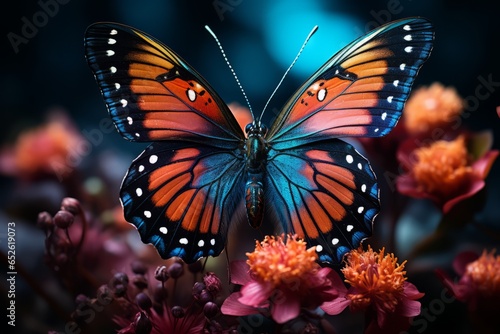 Vibrant butterfly on a flower, Generative AI © Shooting Star Std
