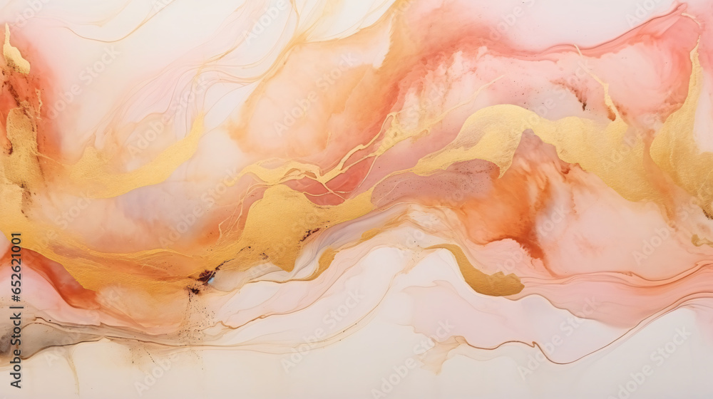 Natural luxury abstract fluid art painting