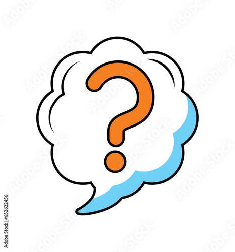 speech bubble with interrogation sign problem