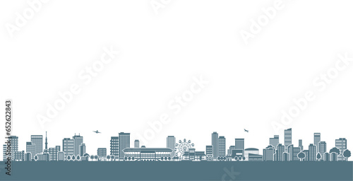 街並みを影で表現したベクターイラスト