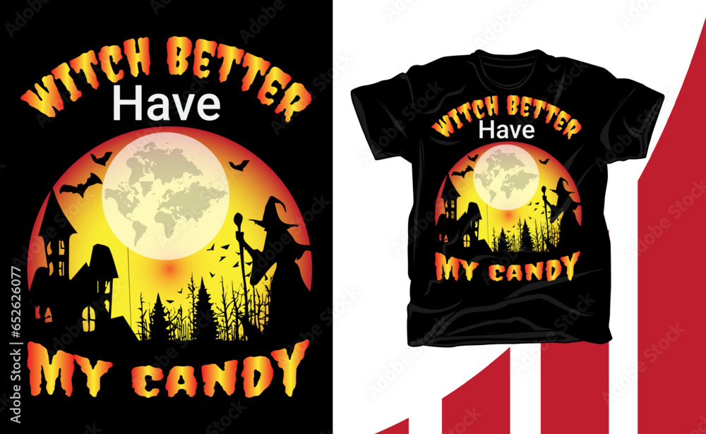 Halloween t-shirt design template dark background Halloween t-shirt design template dark background