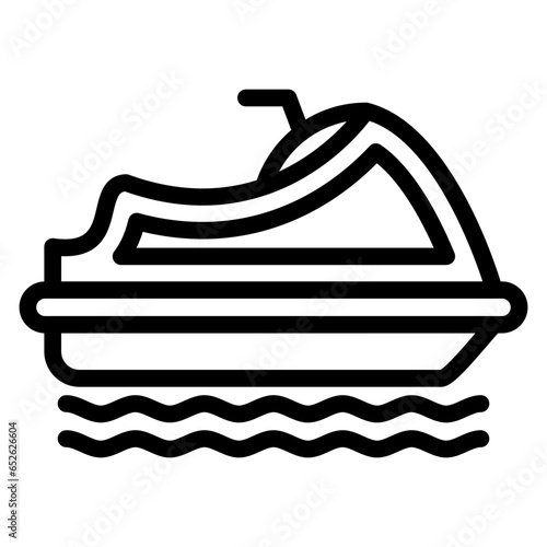 Vector Design Jet Ski Icon Style