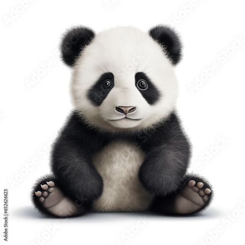 Giant panda baby on transparent background PNG © I LOVE PNG