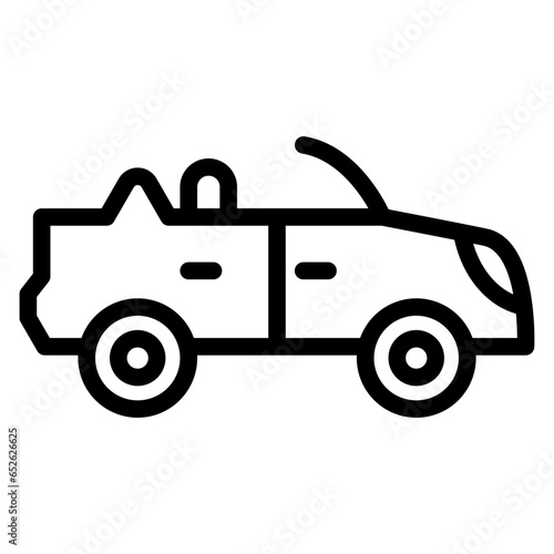 Vector Design Convertible Car Icon Style