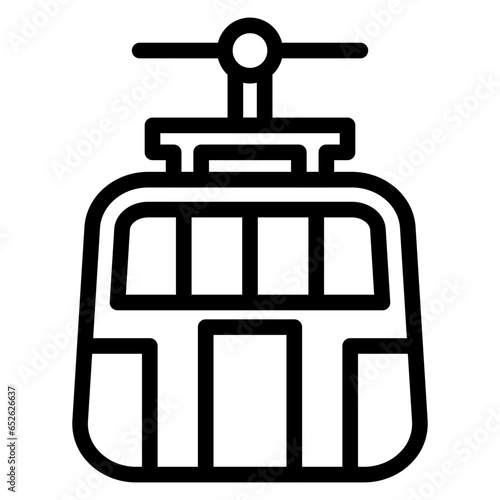 Vector Design Tramcar Icon Style