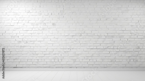 Clean white brick wall background with ample copy space
 photo